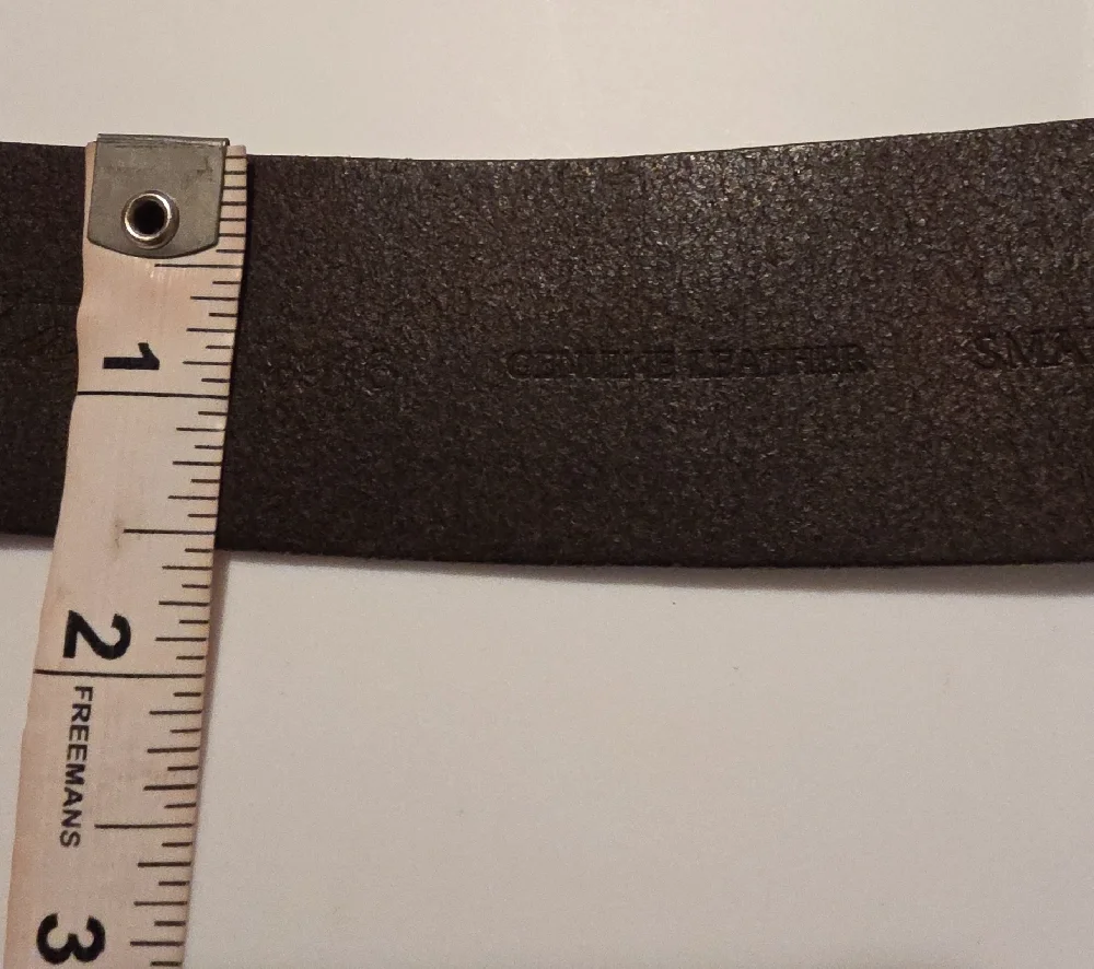 Aeropostale Black Leather Belt Silver Buckle